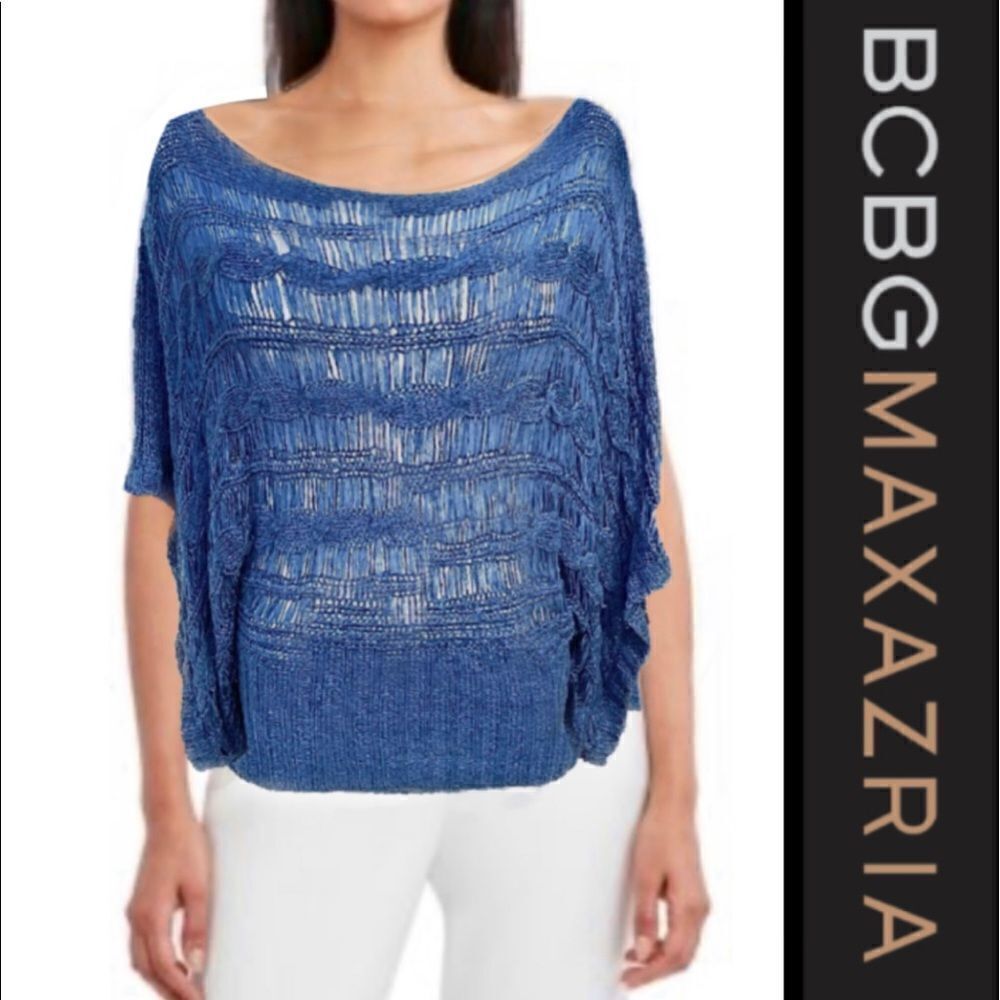BCBGMaxAzria Open Knit Dolman Sweater